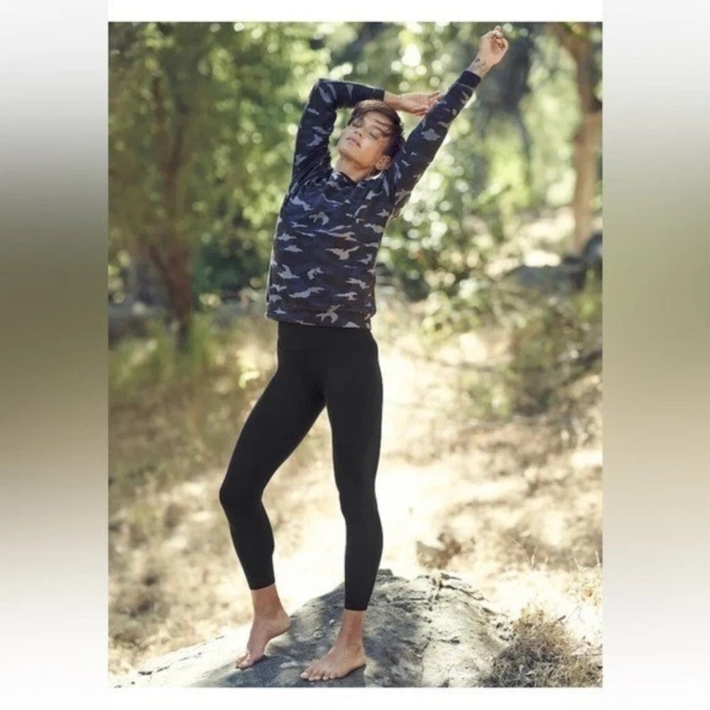 Athleta Blue Camo Studio to Street Sweatshirt